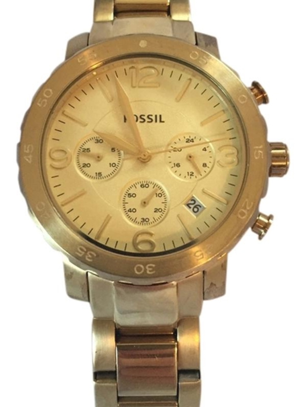 Fossil Gold-Tone Stainless Steel Chronograph Watch